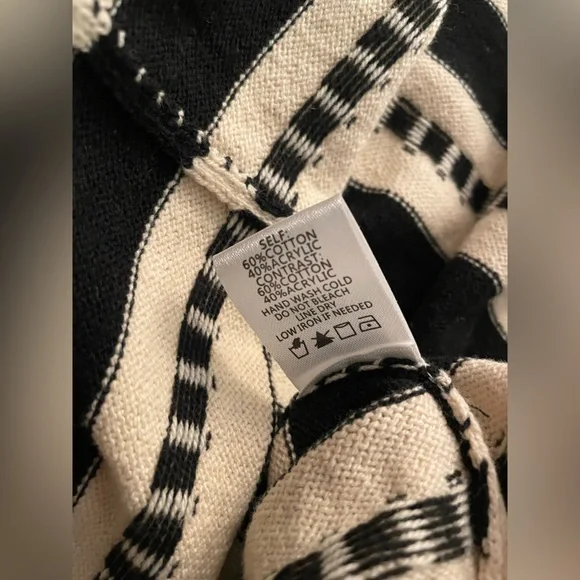 Lalavon🖤🤎 Black and cream tan Striped Knit Maxi midi Dress NWOT - Picture 13 of 15